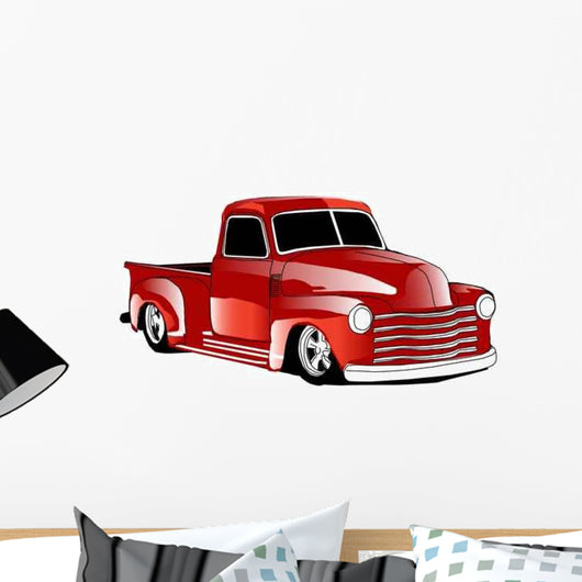 Classic Red Truck Wall Decal