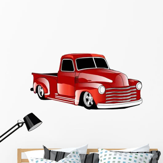 Classic Red Truck Wall Decal