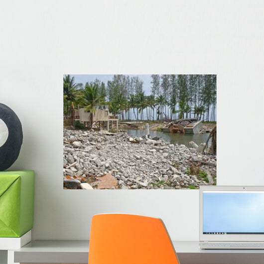 Tsunami Destruction Wall Decal