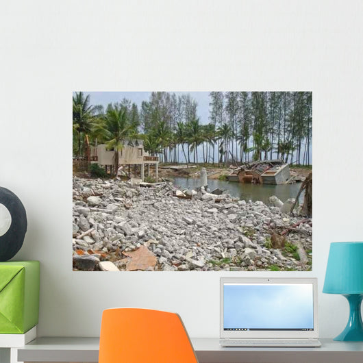 Tsunami Destruction Wall Decal