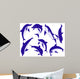 Happy Blue Dolphins Wall Decal