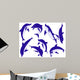 Happy Blue Dolphins Wall Decal