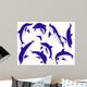 Happy Blue Dolphins Wall Decal