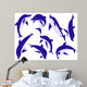 Happy Blue Dolphins Wall Decal