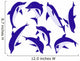 Happy Blue Dolphins Wall Decal