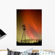 Northern Lights And Windmill Wall Mural