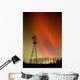 Northern Lights And Windmill Wall Mural