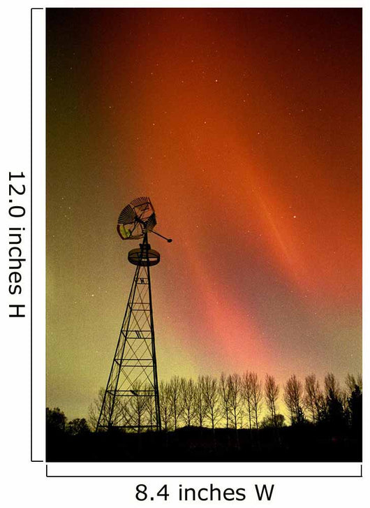Northern Lights And Windmill Wall Mural