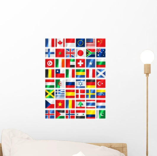 Drapeaux Wall Mural