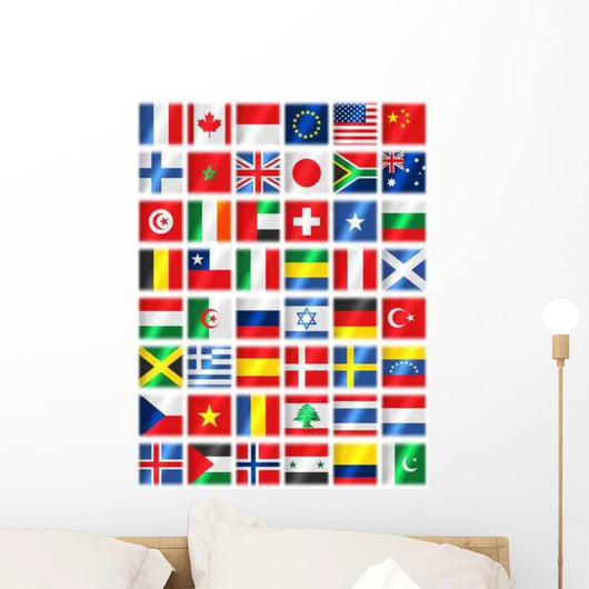drapeaux Wall Mural