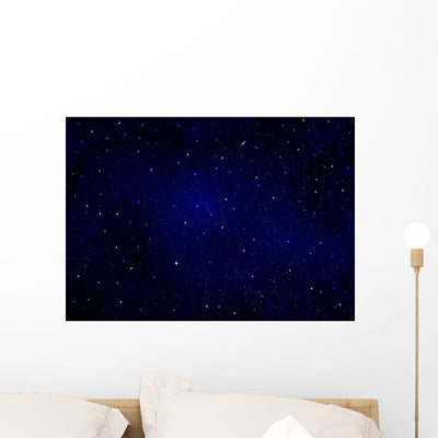 Night Sky with Stars Wall Mural shown on a wall