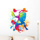 Soccer Players With a Soccer Ball Wall Decal