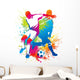 Soccer Players With a Soccer Ball Wall Decal