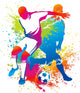Soccer Players With a Soccer Ball Wall Decal