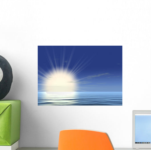 very bright sunrise Wall Mural