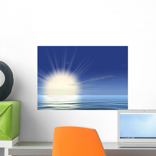 very bright sunrise Wall Mural