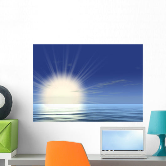very bright sunrise Wall Mural