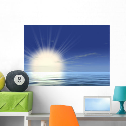 very bright sunrise Wall Mural