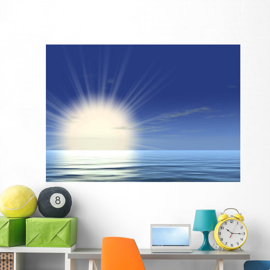 very bright sunrise Wall Mural