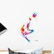 Soccer Player Kicks the Ball Wall Decal