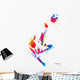 Soccer Player Kicks the Ball Wall Decal