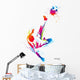 Soccer Player Kicks the Ball Wall Decal