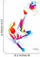 Soccer Player Kicks the Ball Wall Decal