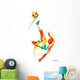 Soccer Player Kicks the Ball Wall Decal