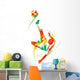 Soccer Player Kicks the Ball Wall Decal