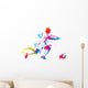 Soccer player kicks the ball Wall Decal