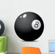 Realistic Pool Ball 8 - Illustration Wall Decal