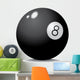 Realistic Pool Ball 8 - Illustration Wall Decal