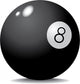 Realistic Pool Ball 8 - Illustration Wall Decal