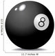 Realistic Pool Ball 8 - Illustration Wall Decal