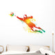 The football goalkeeper catches the ball Wall Decal
