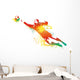 The football goalkeeper catches the ball Wall Decal