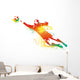 The football goalkeeper catches the ball Wall Decal