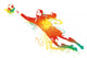 The football goalkeeper catches the ball Wall Decal