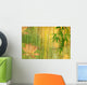lotus and bamboo background . Wall Mural