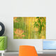 lotus and bamboo background . Wall Mural