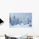 Winter Landscape Mountains Wall Decal Design 2