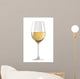 White wine glass isolated over white background Wall Decal