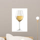 White wine glass isolated over white background Wall Decal