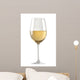 White wine glass isolated over white background Wall Decal