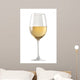 White wine glass isolated over white background Wall Decal