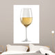 White wine glass isolated over white background Wall Decal