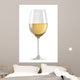 White wine glass isolated over white background Wall Decal