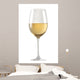 White wine glass isolated over white background Wall Decal