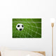 Goal. a soccer ball in a net. Wall Mural