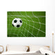 Goal. a soccer ball in a net. Wall Mural